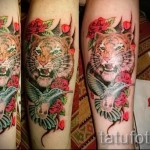 Tattoo auf der Wade tigris - Foto Beispiel für die Nummer 20122015 2