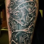 tetoválás a borjú biomechanikáján - Fotó példa a 20122015 számra 1