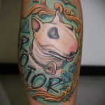 tetoválás a borjú betűin - Fotó példa a 20122015 számra 1