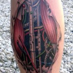 tetoválás a borjú lábán biomechanika - fotó példa 20122015 № 5