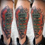 tetoválás a borjú lábán biomechanika - fotó példa 20122015 № 6