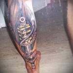 tetoválás a borjú lábán biomechanika - fotó példa 20122015 № 7