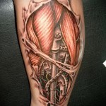 tetoválás a borjú lábán biomechanika - fotó példa 20122015 № 9