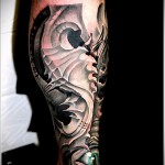 tetoválás a borjú lábán biomechanika - fotó példa 20122015 № 10