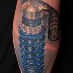 tetoválás a borjú lábán biomechanika - fotó példa 20122015 № 11