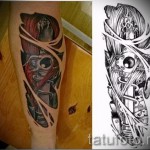 tetoválás a borjú lábán biomechanika - fotó példa 20122015 № 15