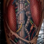 tetoválás a borjú lábán biomechanika - fotó példa 20122015 № 16