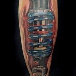 tetoválás a borjú lábán biomechanika - fotó példa 20122015 № 24