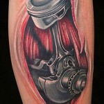 tetoválás a borjú lábán biomechanika - fotó példa 20122015 № 25