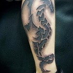 sárkány tetoválás a borjún - fotó példa 20122015 # 1