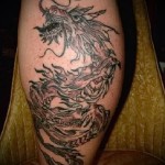 sárkány tetoválás a borjún - fotó példa 20122015 # 3