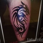 sárkány tetoválás a borjún - fotó példa 20122015 -ből # 6