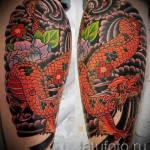 sárkány tetoválás a borjún - fotó példa 20122015 -ből # 7