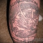 sárkány tetoválás a borjún - fotó példa 20122015 -ből # 12