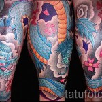 sárkány tetoválás a borjún - fotó példa 20122015 -ből # 13