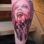 tetoválás a borjú lábán nőknek - fotó példa 20122015 -ből 3