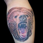 tetoválás a medve lábának borján - fotó példa 20122015 -ből # 2