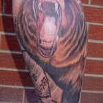 tetoválás a medve lábának borján - fotó példa 20122015 -ből 5. sz