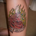 tetoválás a medveláb borján - fotó példa 20122015 -ből 6. sz