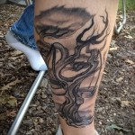 tetoválás a borjú lábán férfiaknak - fényképes példa 20122015 -ös számból