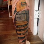 tetoválás a borjú lábán férfiaknak - fényképes példa 20122015 № 15