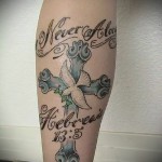 tetoválás a borjú lábán férfiaknak - fotó példa 20122015 № 16