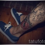 tetoválás a borjú lábán férfiaknak - fotó példa 20122015 № 24