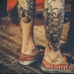 tetoválás a borjú lábán férfiaknak - fotó példa 20122015 № 26