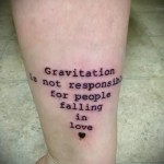 tetoválás a lábszár feliratán - fotó példa 20122015 -ből 11. sz