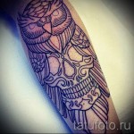 bagoly tetoválás a borjú lábán - fotó példa 20122015 # 14