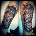 bagoly tetoválás a borjú lábán - fotó példa 20122015 № 17