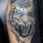 tetoválás a borjú lábán tigris - fotó példa 20122015 № 5