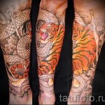 tetoválás a borjú lábán tigris - fotó példa 20122015 № 10