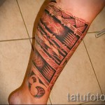 tetoválás a borjú lábán minták - fotó példa 20122015 № 11