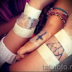kereszt tetoválás a csuklón - fotók és példák a 01032016 -ból 13