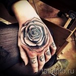 rózsás tetoválás a kezén - fotók és példák a 01032016 -ból 3