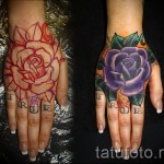 rózsatetoválás a kezén - fotók és példák a 01032016 -ból 6