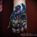 koponyatetoválás a csuklón - fotók és példák a 01032016 -ból 8