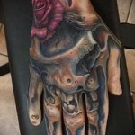 koponyatetoválás a csuklón - fotók és példák a 01032016 -ból 12