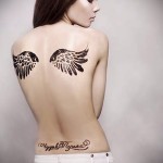 татуировка крила на лопатките 7