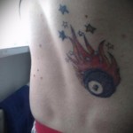 tetoválás biliárdgolyó nyolcadik figura és csillagok