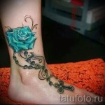 rózsatetoválás a bokán - példa a 3. képen