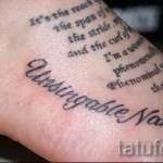 felirat tetoválás a bokáján - példa a képen 4