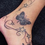 tetoválás a lábán a bokán - példa a 2. képen