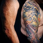 rajzolás az egész kézre tűz után - FÉRFI FOTÓKHOZ KAPCSOLATOS TETOVÁZÁS