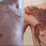 főnix a mellkas jobb oldalán - FÉRFI FOTÓKHOZ KAPCSOLATOS TETOVÁZÁS