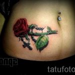 татуировка върху белег от апендицит - снимка пример за завършена татуировка 01092016 19034 tatufoto.ru