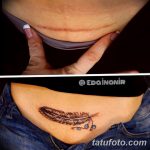 снимка Татуировка върху белег от цезарово сечение от 23.09.2017 г. No 015 - Цезарово сечение -