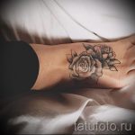 татуировка на роза на крака - снимка пример за завършена татуировка от 23.05.2016 г. 1