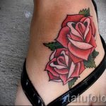 татуировка на роза на крака - снимка пример за завършена татуировка от 23.05.2016 г. 2